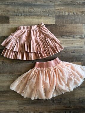 Suede and tulle toddler skirts x2!!